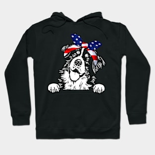 Gentle Giants Bernese Love, Urban American Flag Tee Extravaganza Hoodie